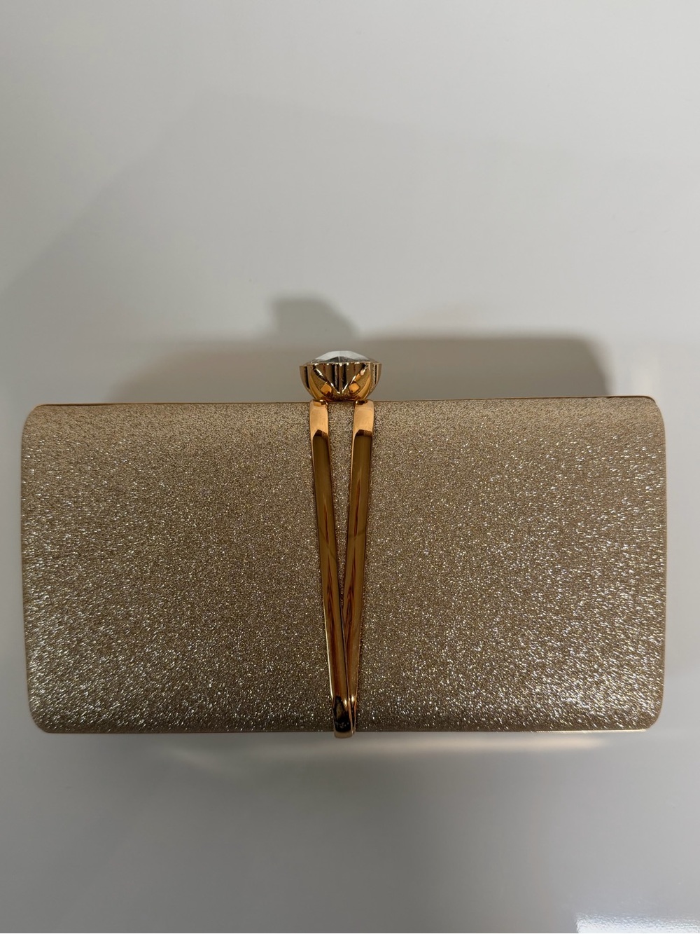 Elegant Gold Glitter Evening Clutch